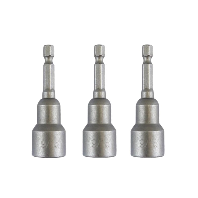 EMSTAR 3 PCS 9/16" Impact Magnetic Nut Driver, Ultra Magnetic Nut Driver Set for Impact Drill, Heavy Duty 2.5" (65mm) Long,1/4 Inch Shank - Image 1